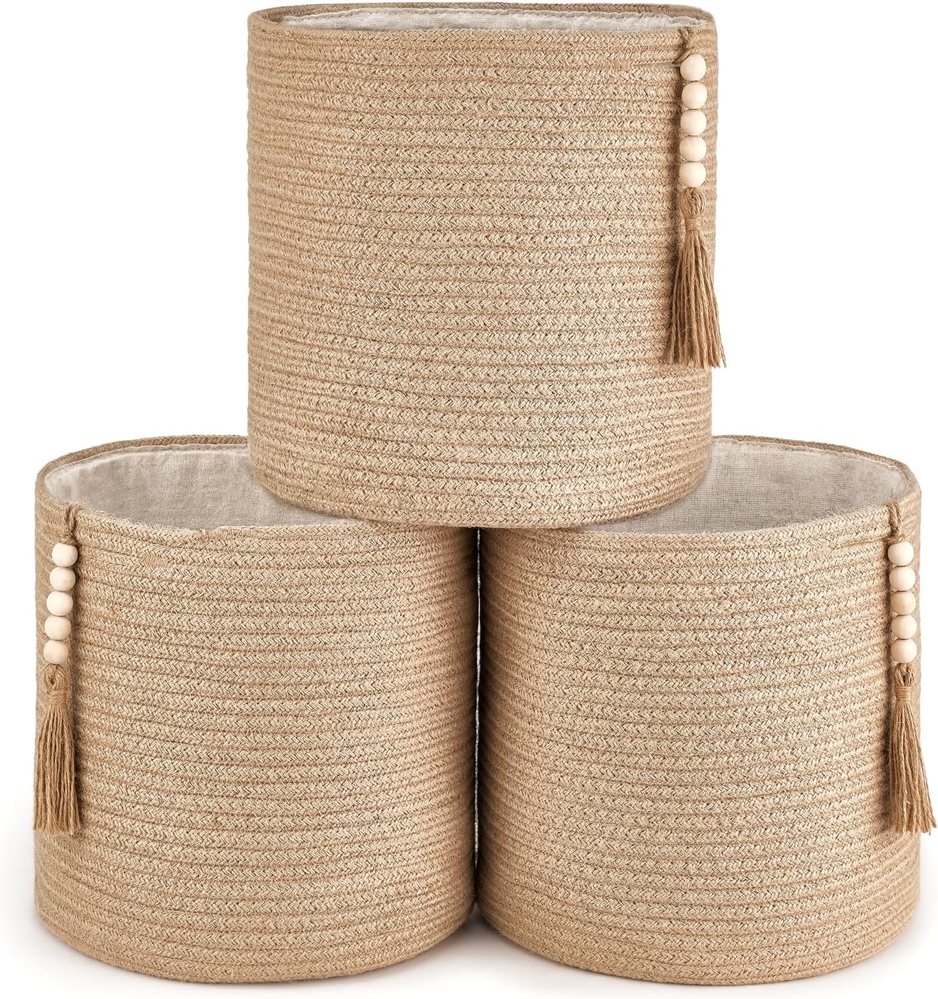 Mkono Storage Baskets Set of Small Woven Cubes Bins