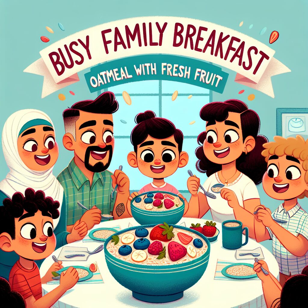 BUSY Family Breakfast Oatmeal with Fresh Fruit: A Nourishing Start to Your Day