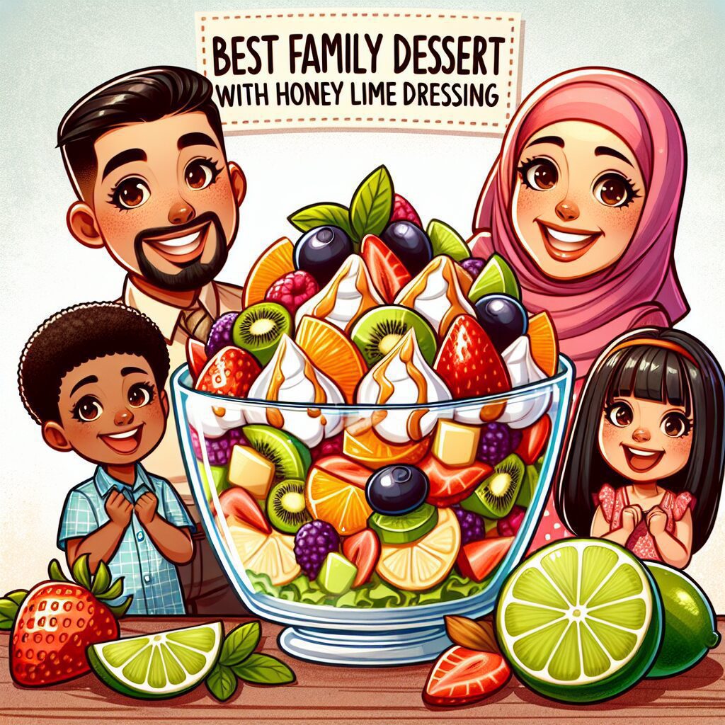 Best Family Dessert Fruit Salad with Honey Lime Dressing