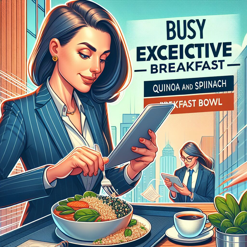 Busy Executive Breakfast: Quinoa and Spinach Breakfast Bowl