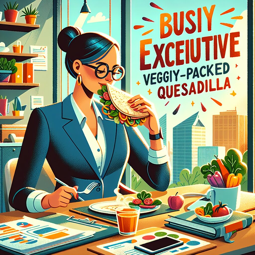 Busy Executive Breakfast: Veggie-Packed Breakfast Quesadilla