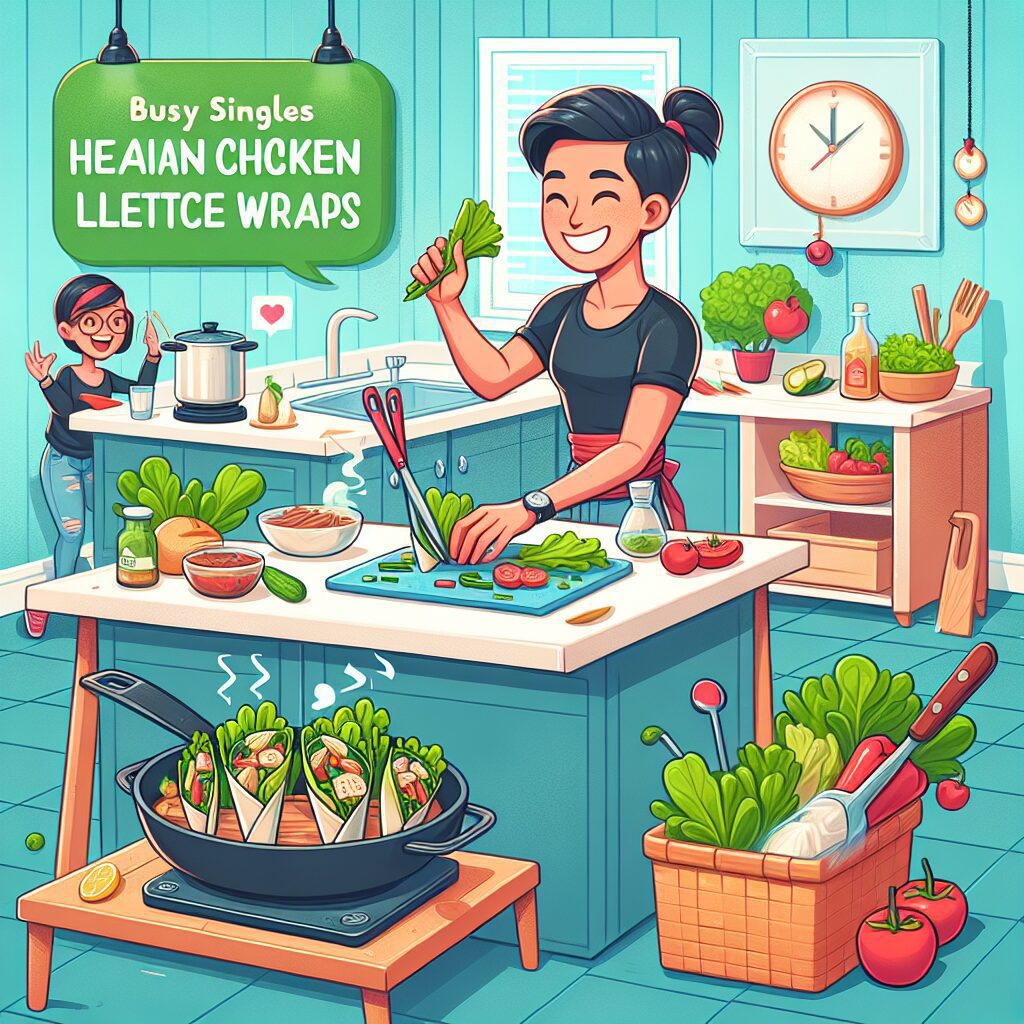 Busy Singles’ Guide to Healthy Lunch: Asian Chicken Lettuce Wraps