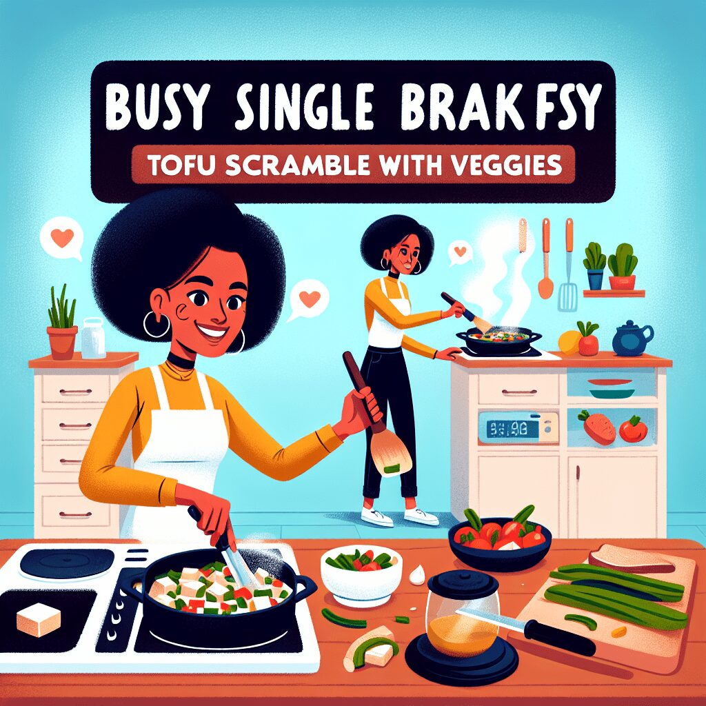 Busy Singles’ Healthy Breakfast: Tofu Scramble with Veggies