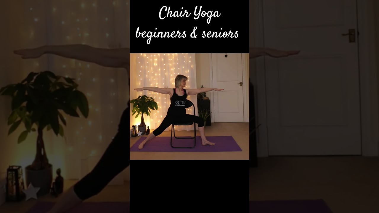 Chair warrior sequence #ChairYogaForSeniors #YogaOver #SeniorWellnessJourney