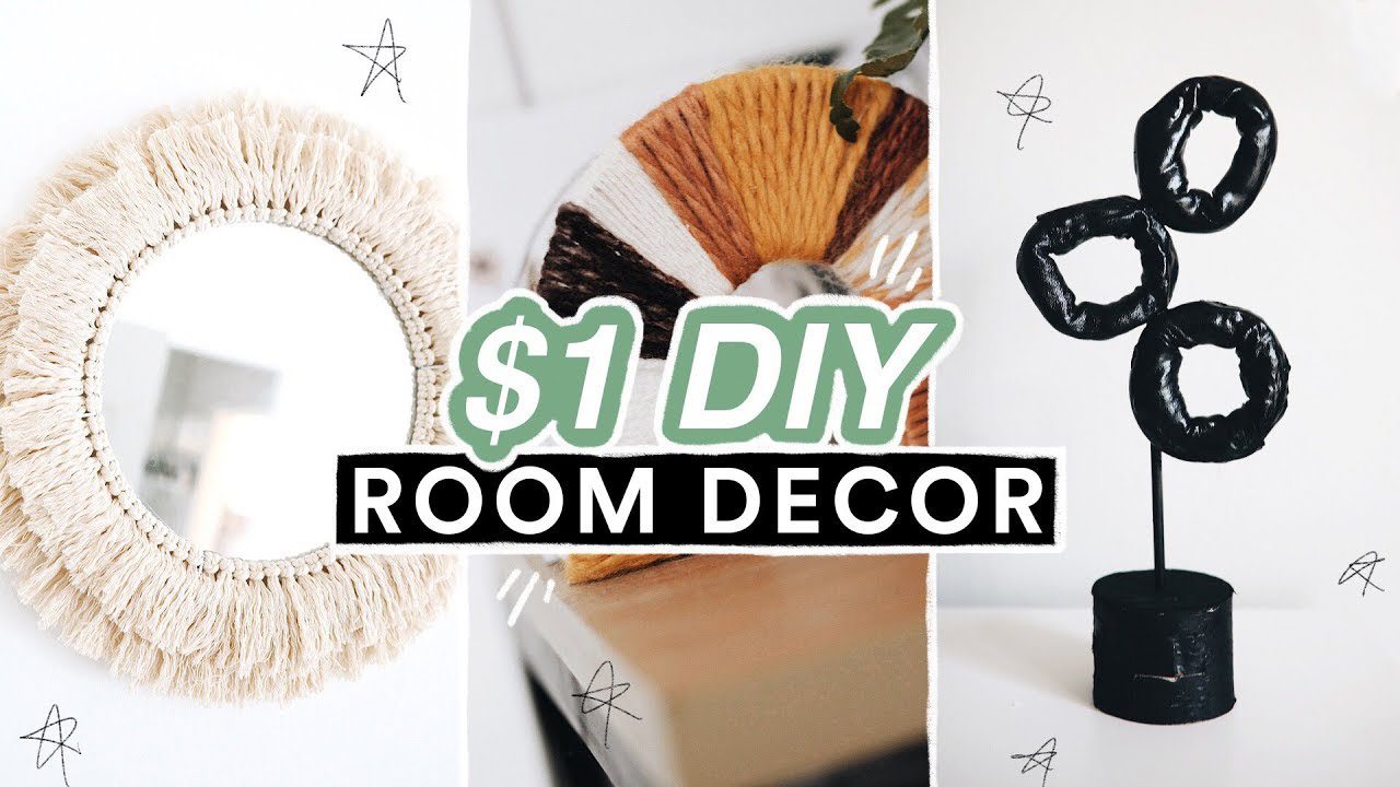 DIY $ DOLLAR STORE ROOM DECOR Easy, Cute +