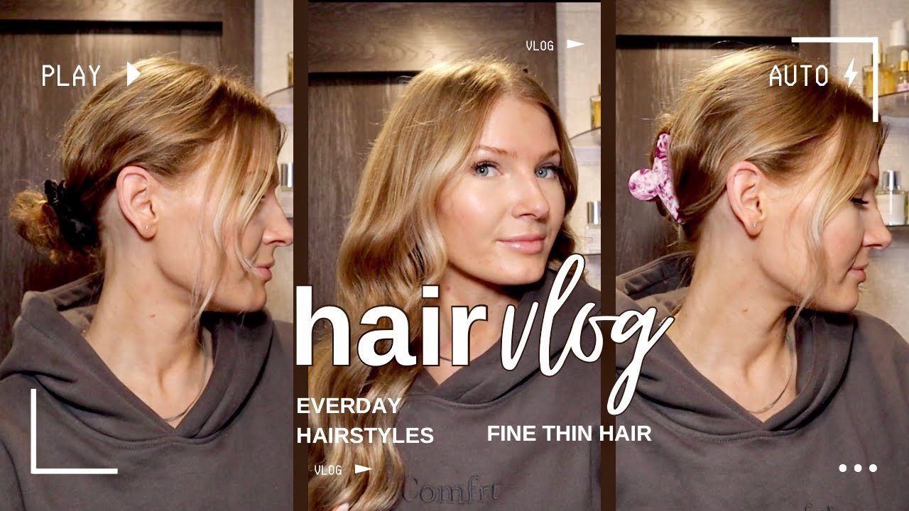 HAIR GRWM: Easy Hairstyles for Fine Thin Hair: Scrunchie,