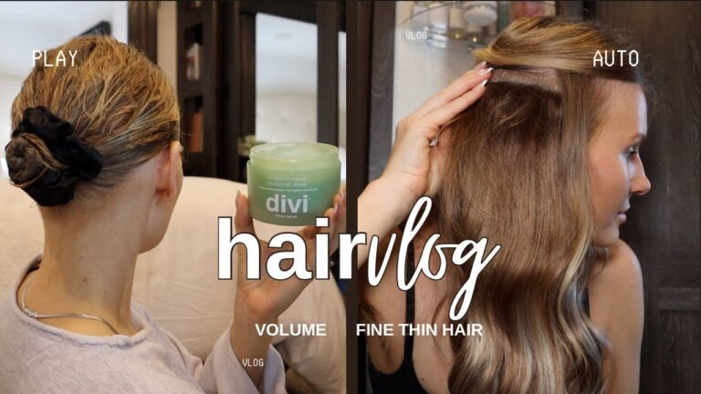 HAIR VLOG: fine thin hair routine for volume + THE