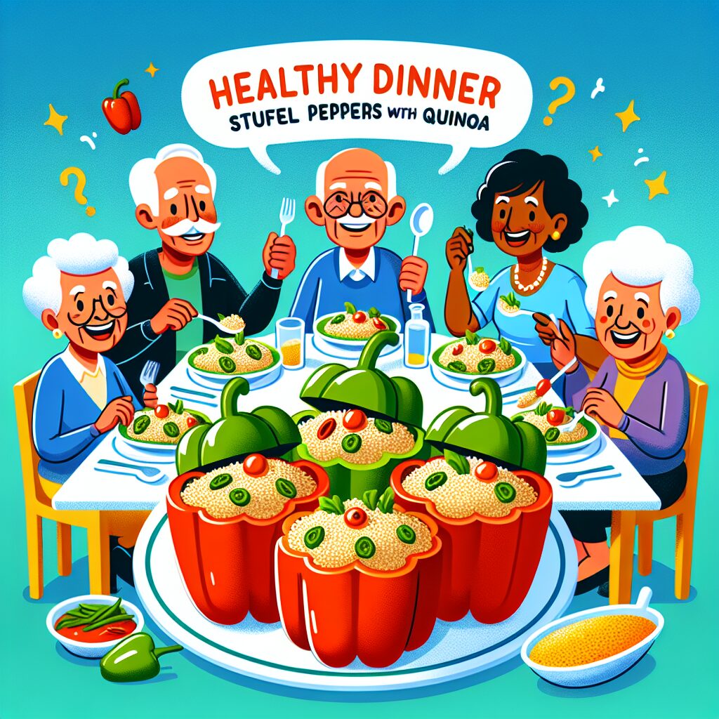 Healthy Dinner Recipe: Seniors’ Stuffed Bell Peppers with Quinoa