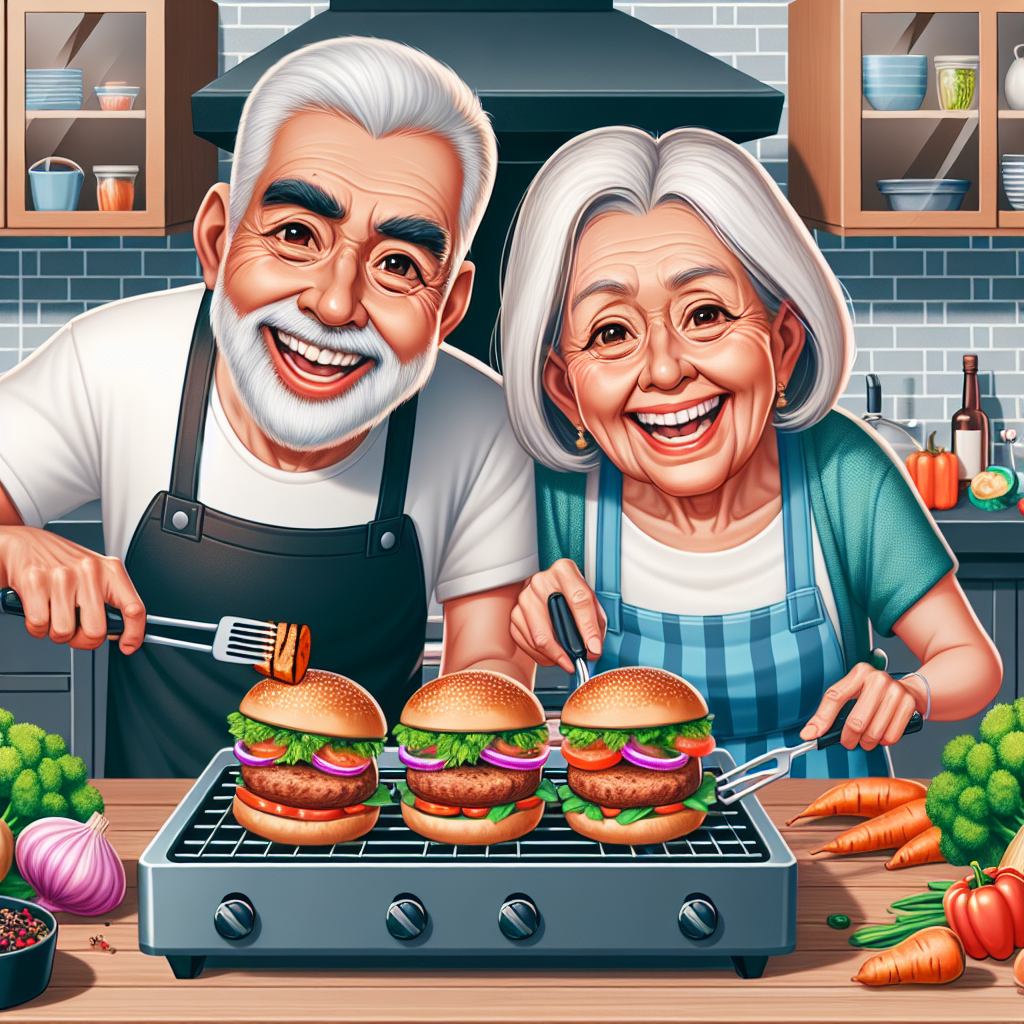 Seniors' Healthy Dinner: Grilled Turkey Burgers with Sweet Potato Fries