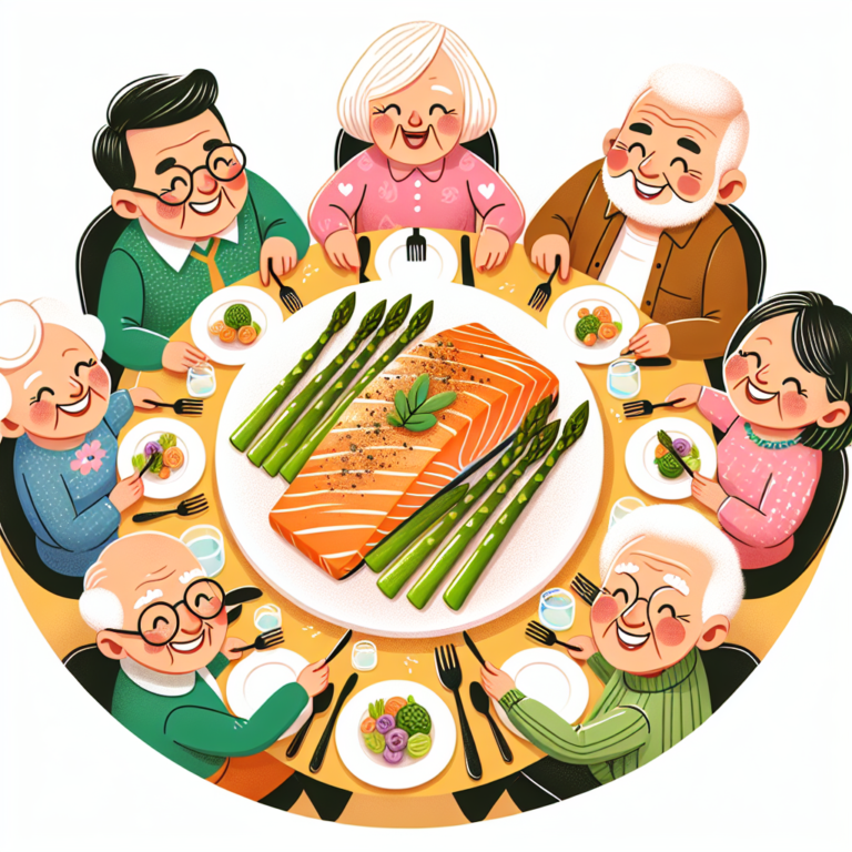 Seniors’ Healthy Lunch: Baked Salmon with Asparagus