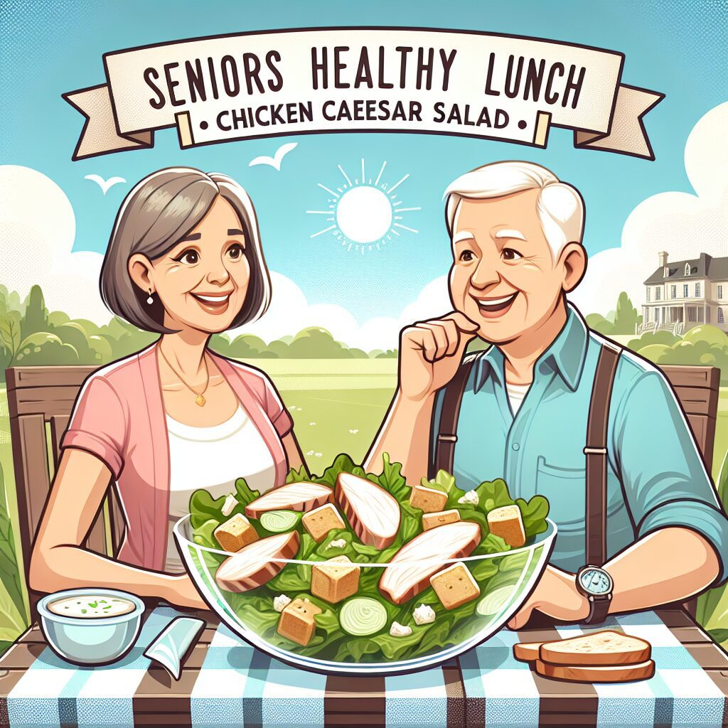 Seniors' Healthy Lunch: Chicken Caesar Salad