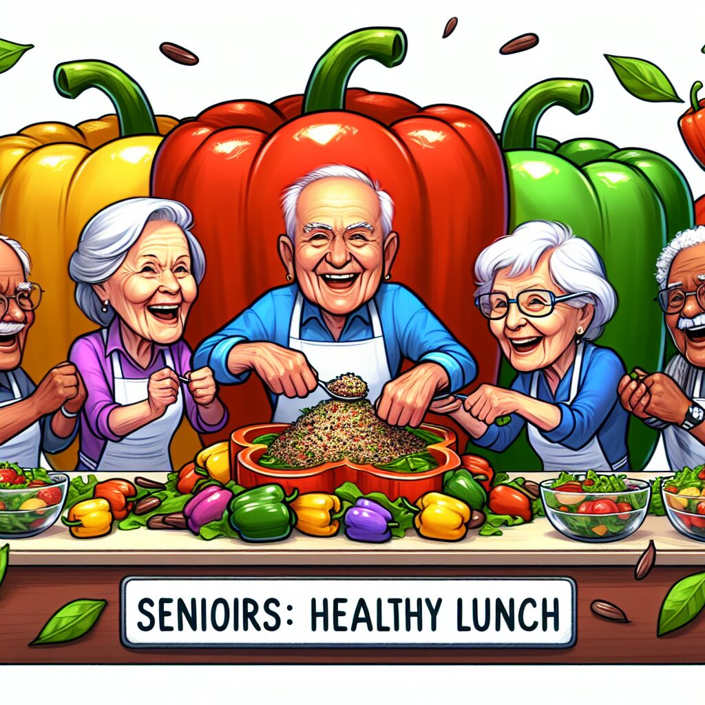 Seniors Healthy Lunch: Stuffed Bell Peppers with Quinoa