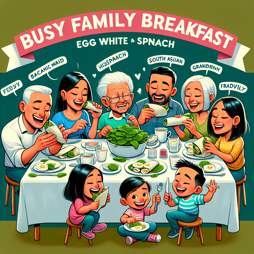 Start Your Day Right: BUSY Family Breakfast Egg White and Spinach Wraps