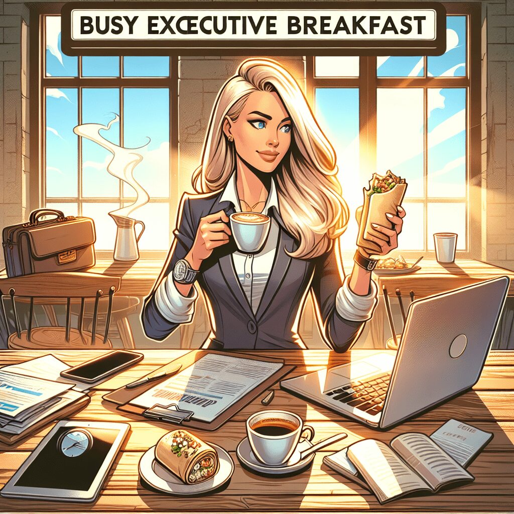 The Busy Executive Breakfast: Egg White and Veggie Wrap