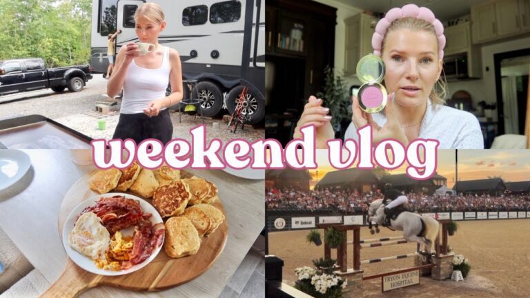 VLOG: grwm, pancakes on the griddle + equestrian event 🐎