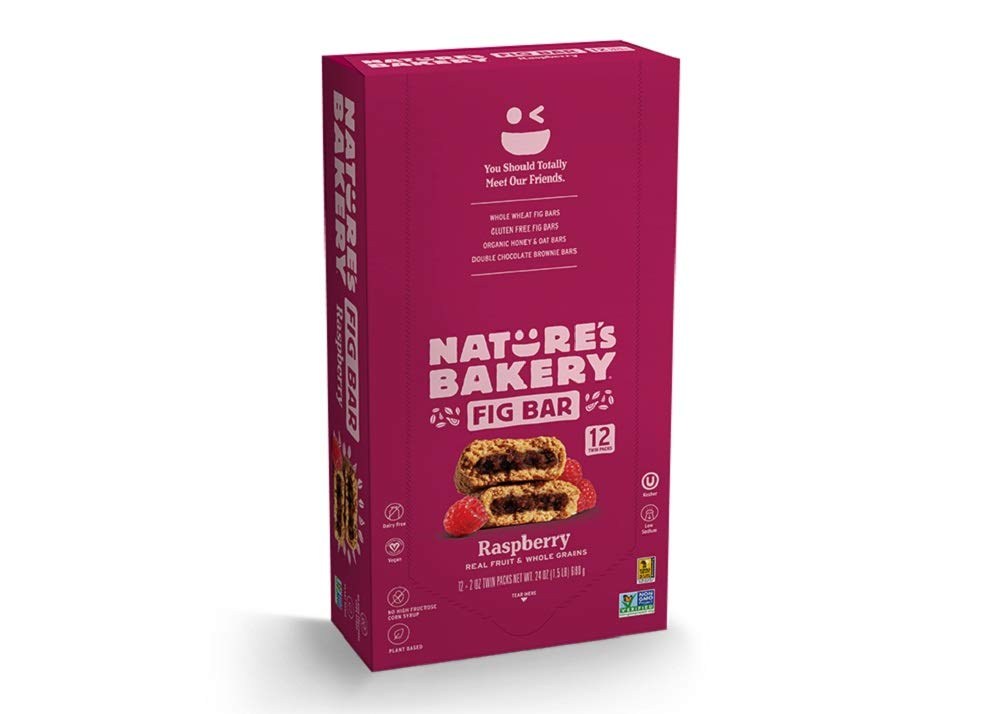 Nature’s Bakery Whole Wheat Fig Bars, Raspberry, Real Fruit,