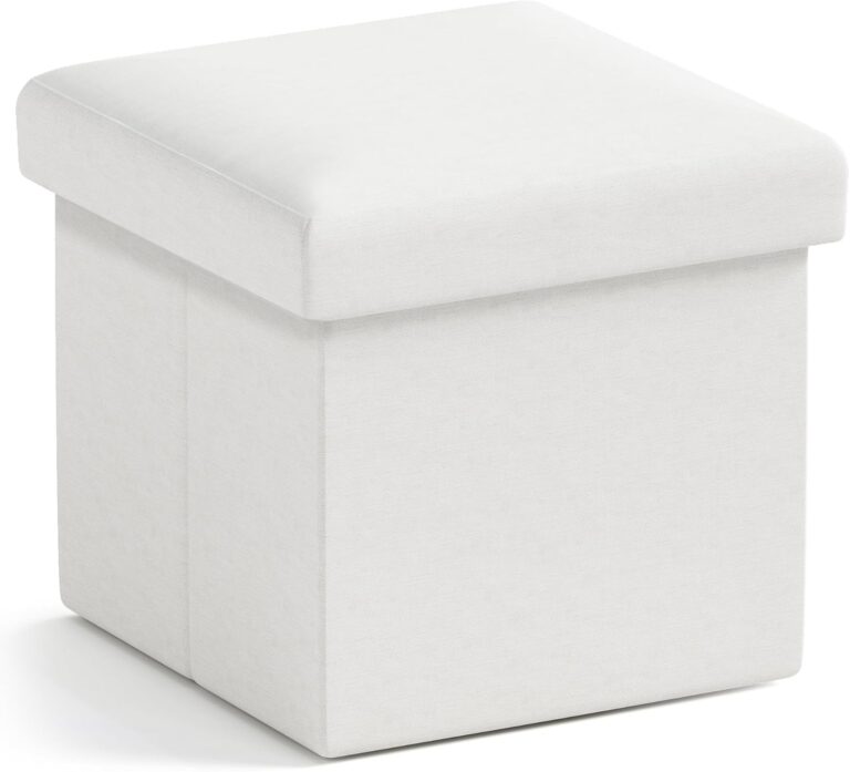 Ornavo Home Small Storage Ottoman Foldable Collapsible Cube